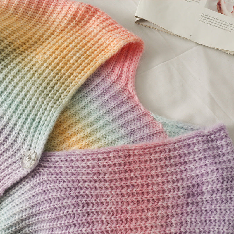 Women V-neck gradient vest chic and style