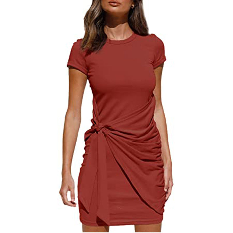 Lune London Women's Mini Ruffle Dress with Side Tie