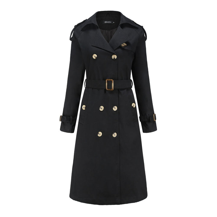 Elegant trench coat for ladies with adjustable belt and luxurious button details Lune London