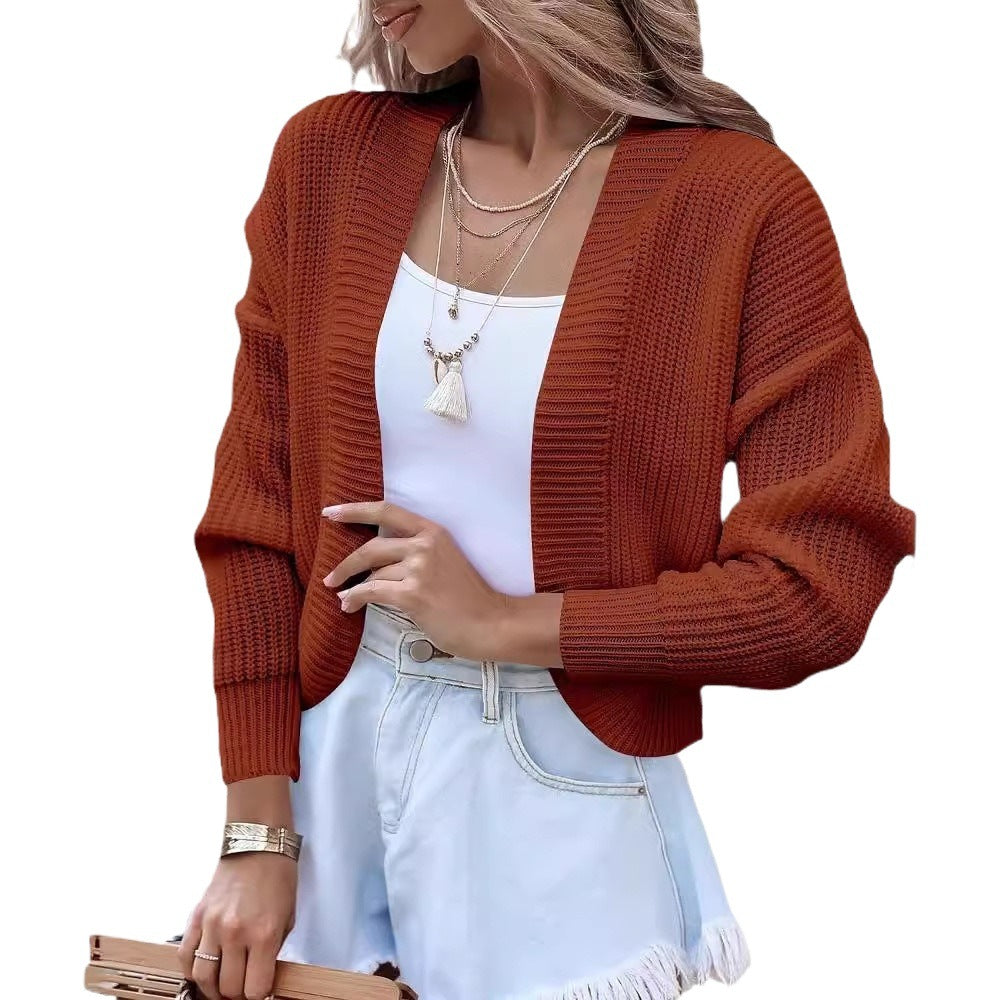 Casual knit cardigan for women with oversized sleeves and a textured surface Lune London