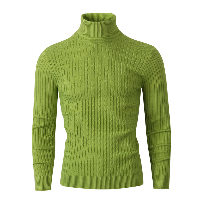 Women's knitted sweater with high collar and ribbed pattern Lune London