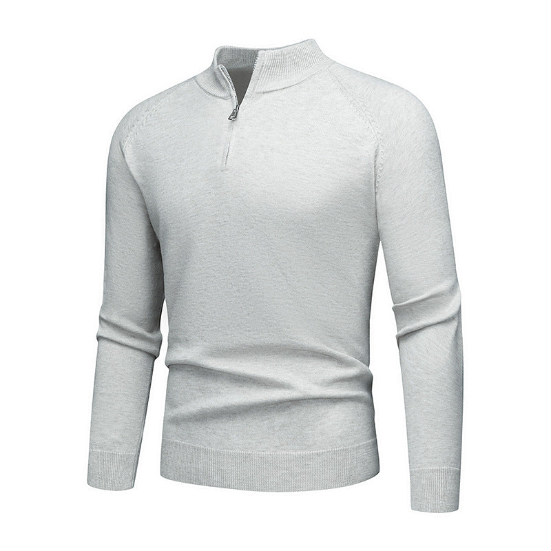 Fashion sweater for men with a short zipper Lune London
