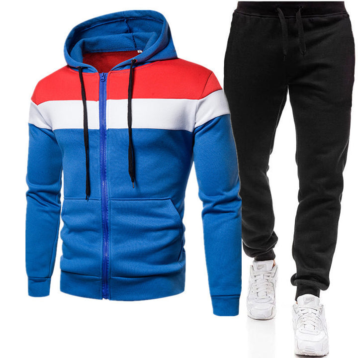 Men's sports set with flexible jogger pants and high-quality zipper Lune London