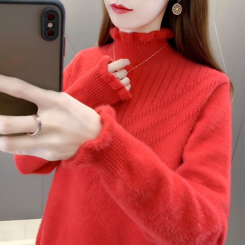 Pull turtleneck confortable pour femme avec design texturé Chic & Stil
