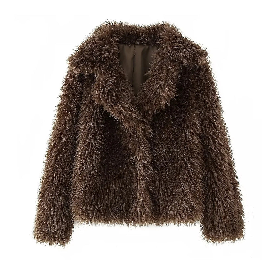 Ladies Vantige Fleece Jacket with generous collar and soft lining Lune London