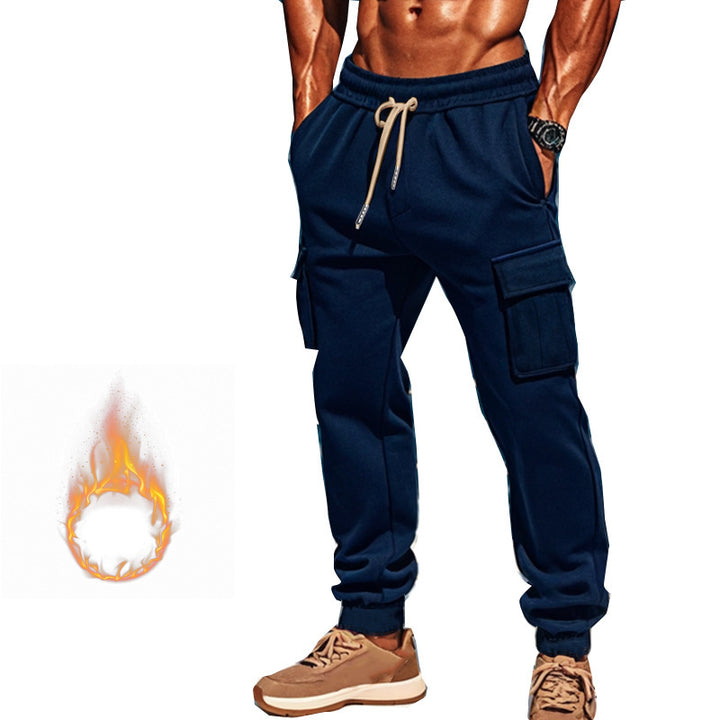 Men's cargo pants made of breathable material with practical side pockets and a stylish drawstring Lune London
