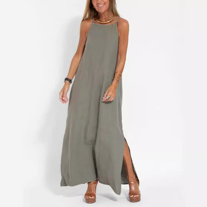 Maxi dress for ladies with an elegant cut and fine straps Lune London