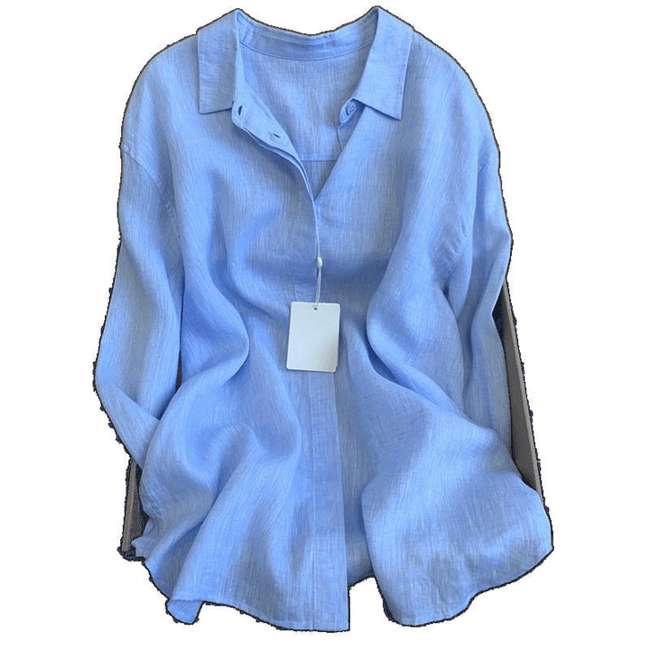 Ladies Lightweight Blouse Made of Breathable Linen with Casual Cut Lune London