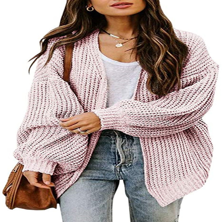 Oversized knit sweater for women with a loose fit and a deep back neckline Lune London