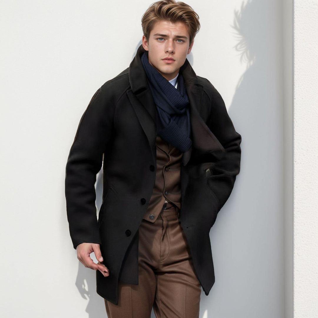 Casual duffle coat for men with a stylish high collar and practical pockets Lune London
