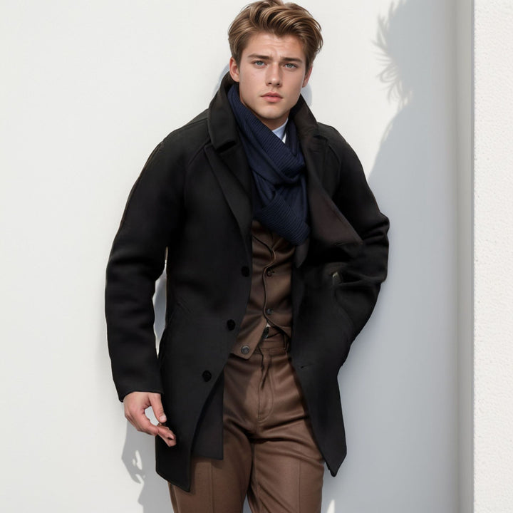 Casual duffle coat for men with a stylish high collar and practical pockets Lune London