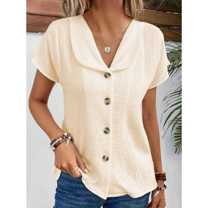 Women's shirt with visible buttons in lightweight fabric Lune London