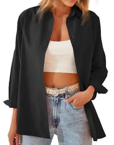 Loose women's blouse with buttoned front and elegant cut Lune London