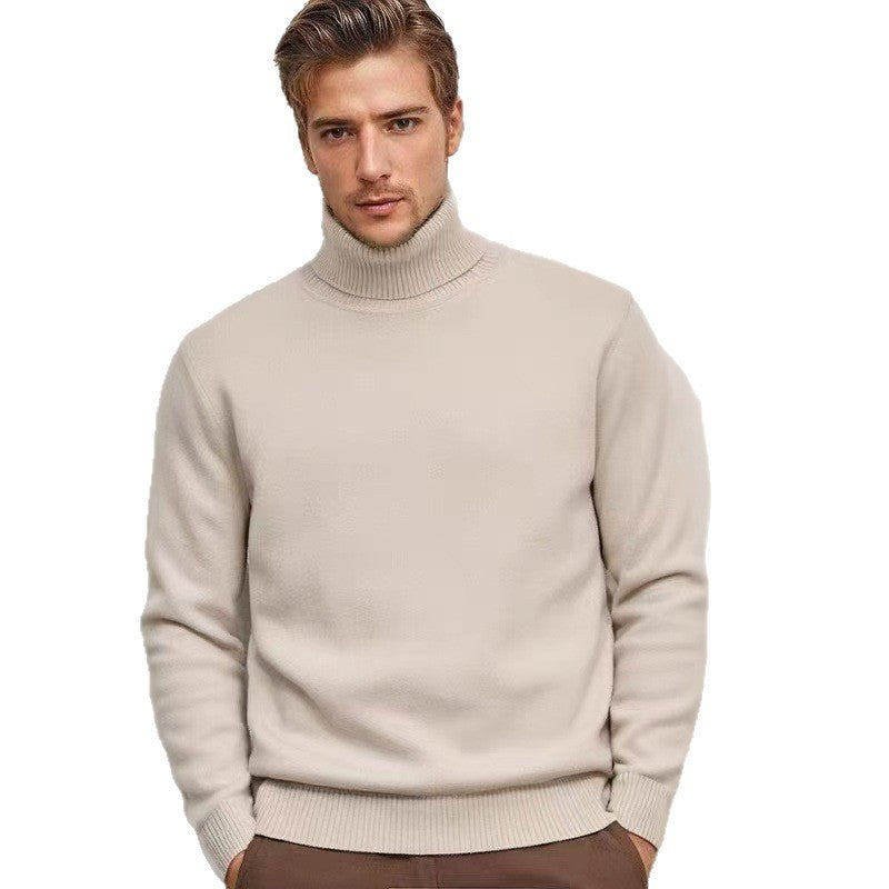 Pullover with roll neck for men in fine knit Lune London