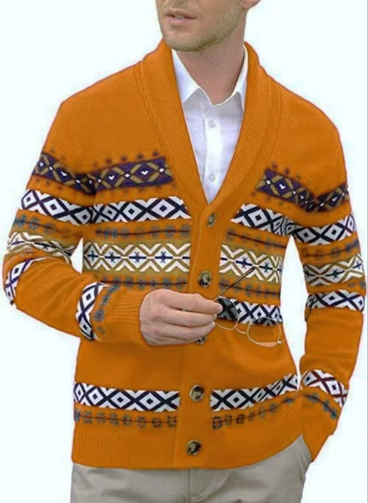 Men's knit jacket with creative pattern Lune London