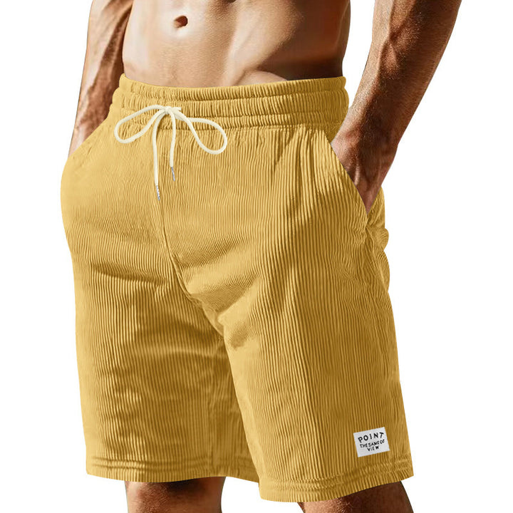 Casual shorts for men in lightweight ribbed fabric with adjustable waist Lune London