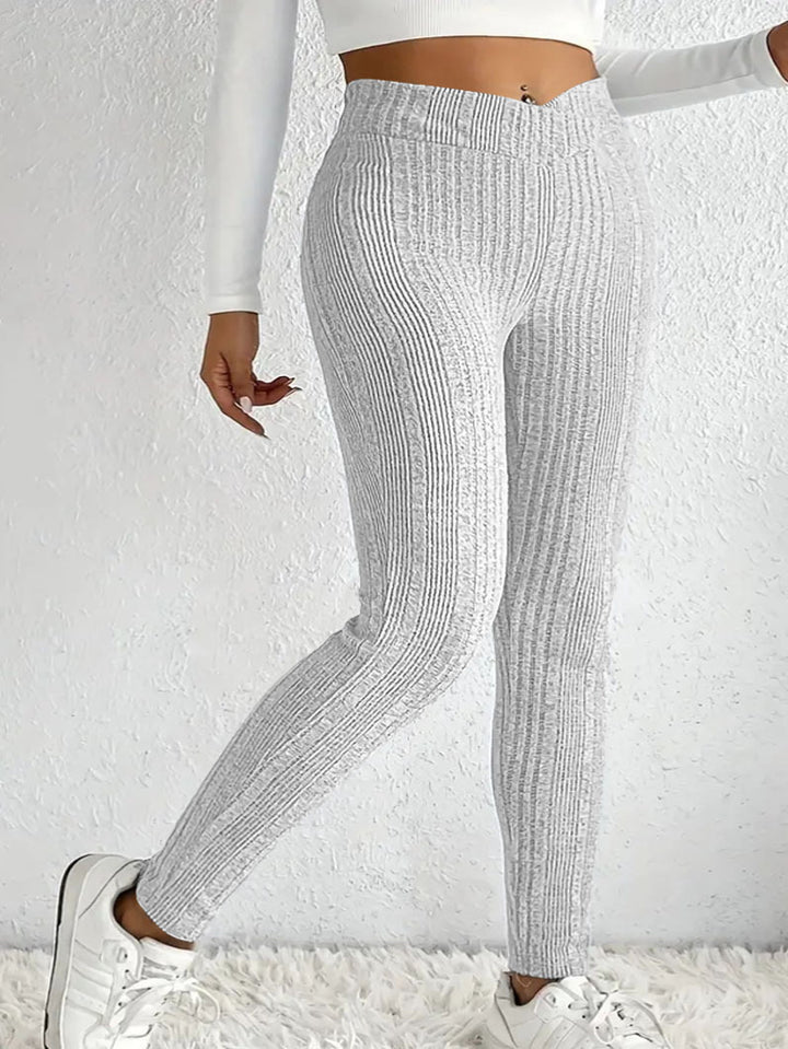 High-waisted ribbed leggings for women Lune London