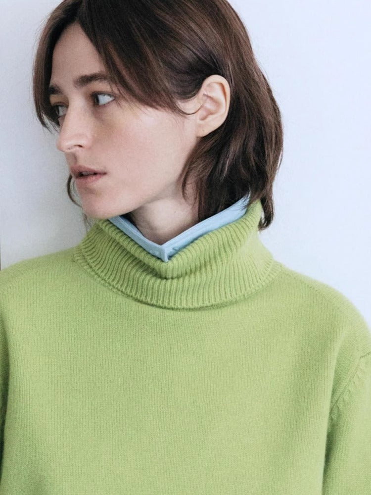 Pull à manches longues pour dames avec col montant Chic & Stil