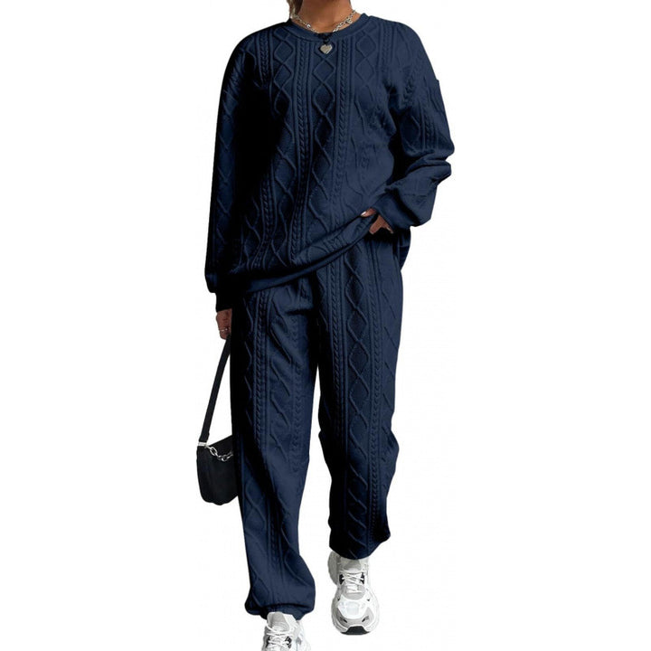 Women's knit loungewear set with relaxed fit and textured surface Lune London