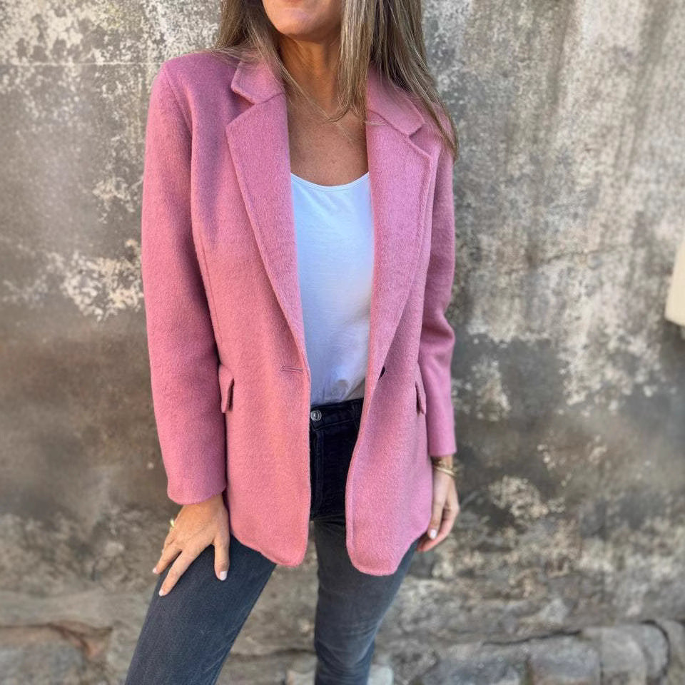 Ladies elegant fitted wool coat Lune London