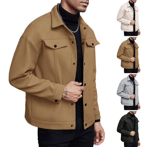 Trendy overshirt for men with practical pockets and snap closure Lune London