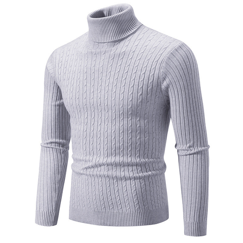 Elegant roll-neck sweater for men in fine knit Lune London