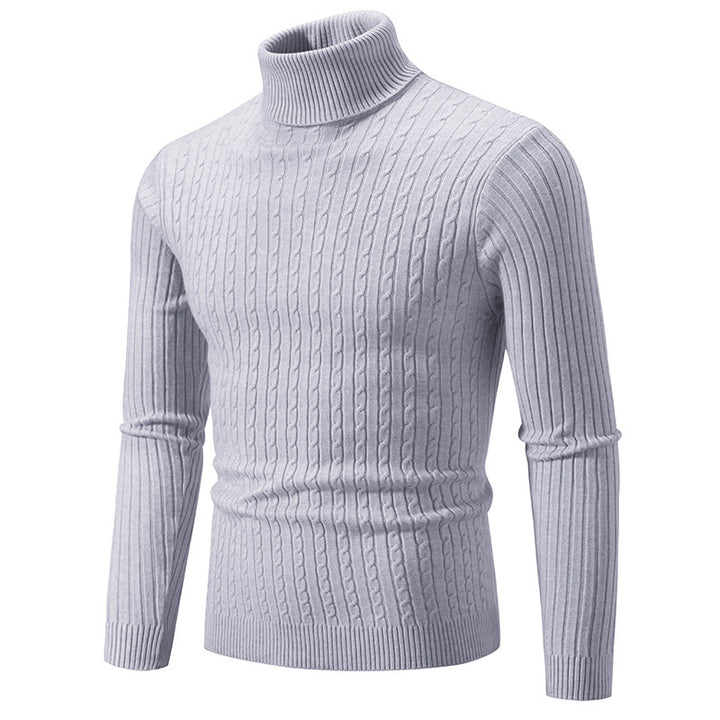 Elegant roll-neck sweater for men in fine knit Lune London