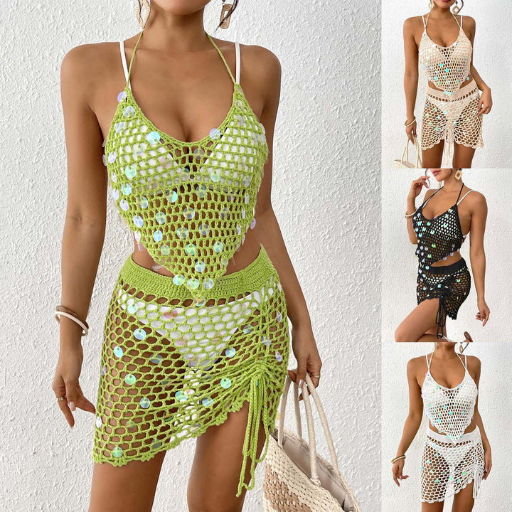 Lune London crochet bikini set with beads for women
