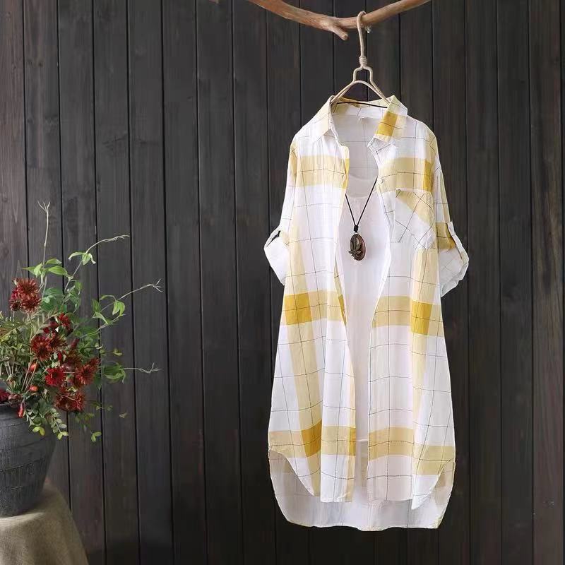 Ladies Plus Size Plaid Shirt Lune London