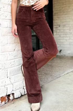 Flared jeans for women with vertical stripes and high waist Lune London