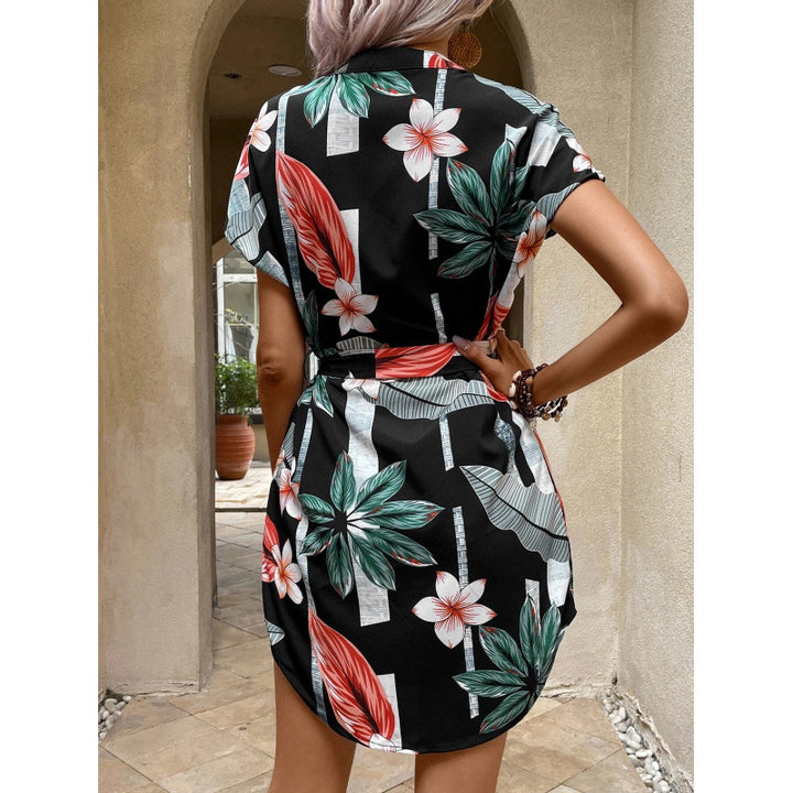 Floral patterned wrap dress for women Lune London