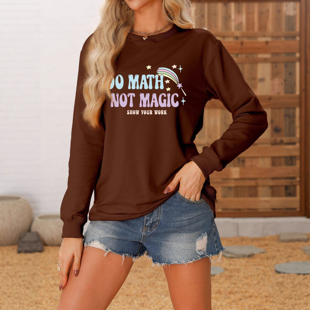Sweat-shirt décontracté pour femmes avec motif de mathématiques inspirant Chic & Stil