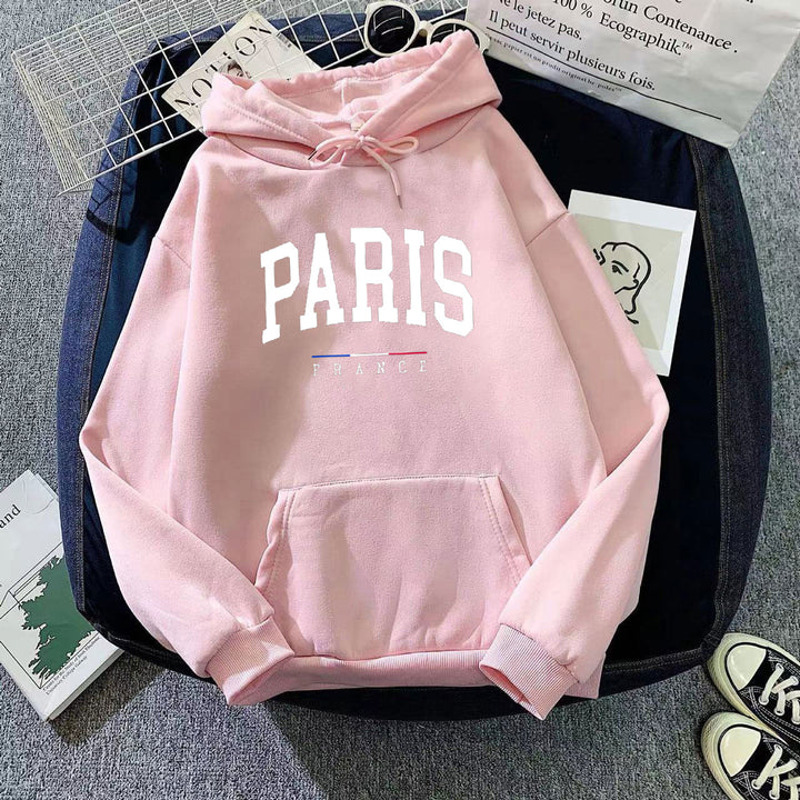 Women's hoodie with large Paris print Chic & Stil