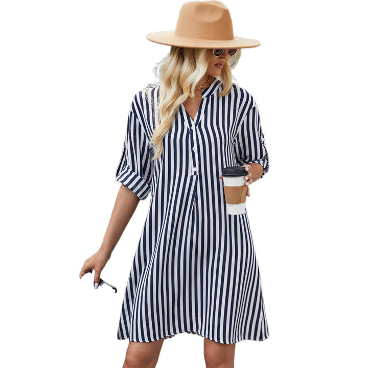 Striped shirt dress for women Lune London