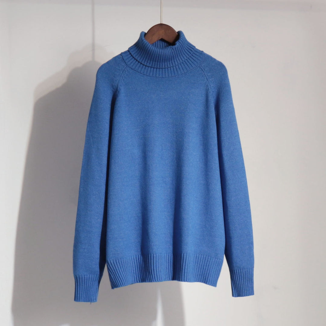 Pull en tricot pour dames avec col montant et coupe décontractée Chic & Stil