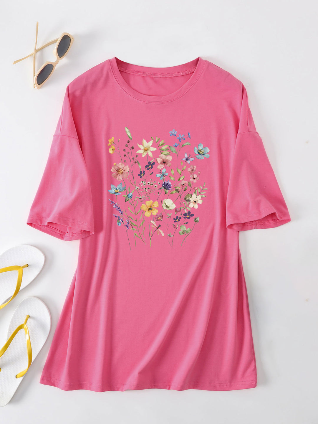 Chemisier d'été décontracté pour femmes avec imprimé floral Chic & Stil