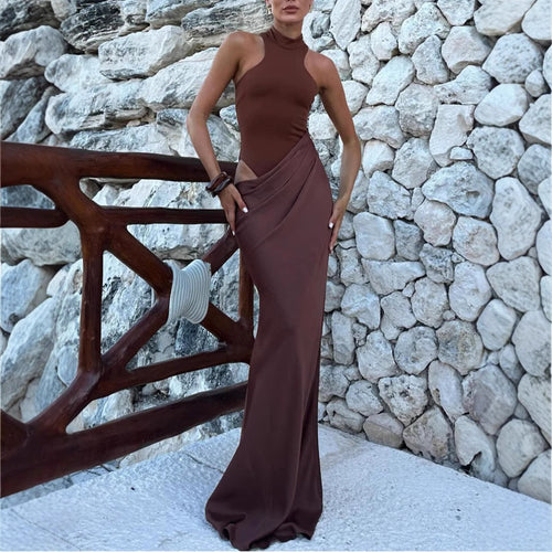 Ladies' maxi dress with fashionable cut Lune London