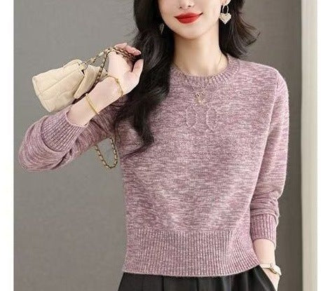 Pull en tricot à la mode pour femmes avec motif en cables fins Chic & Stil