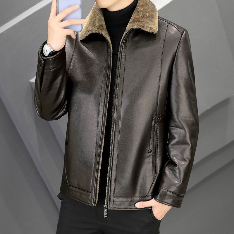 Trendy leather jacket for men with plush lining Lune London