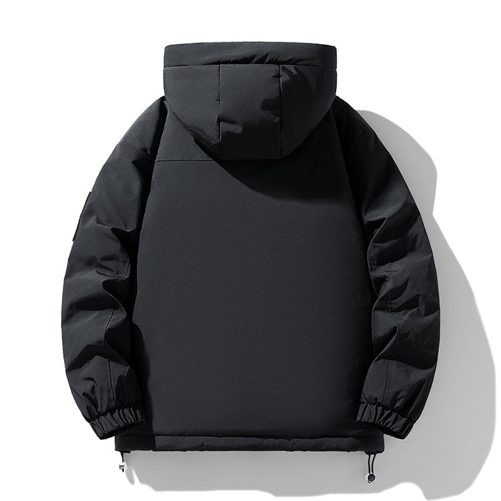 Ladies winter trendy down jacket with hood and practical pockets Lune London