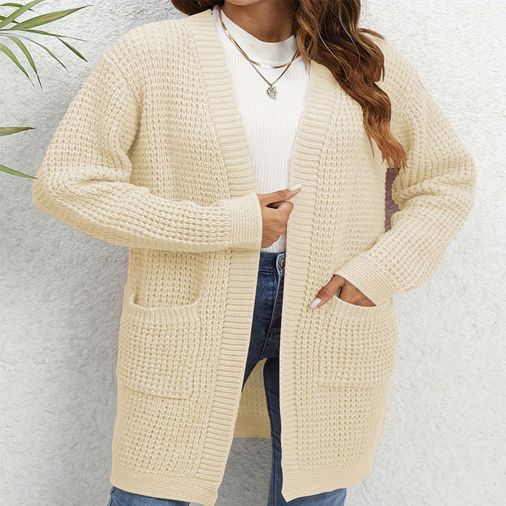 Knitted cardigan for women with fixed pockets and relaxed fit Lune London