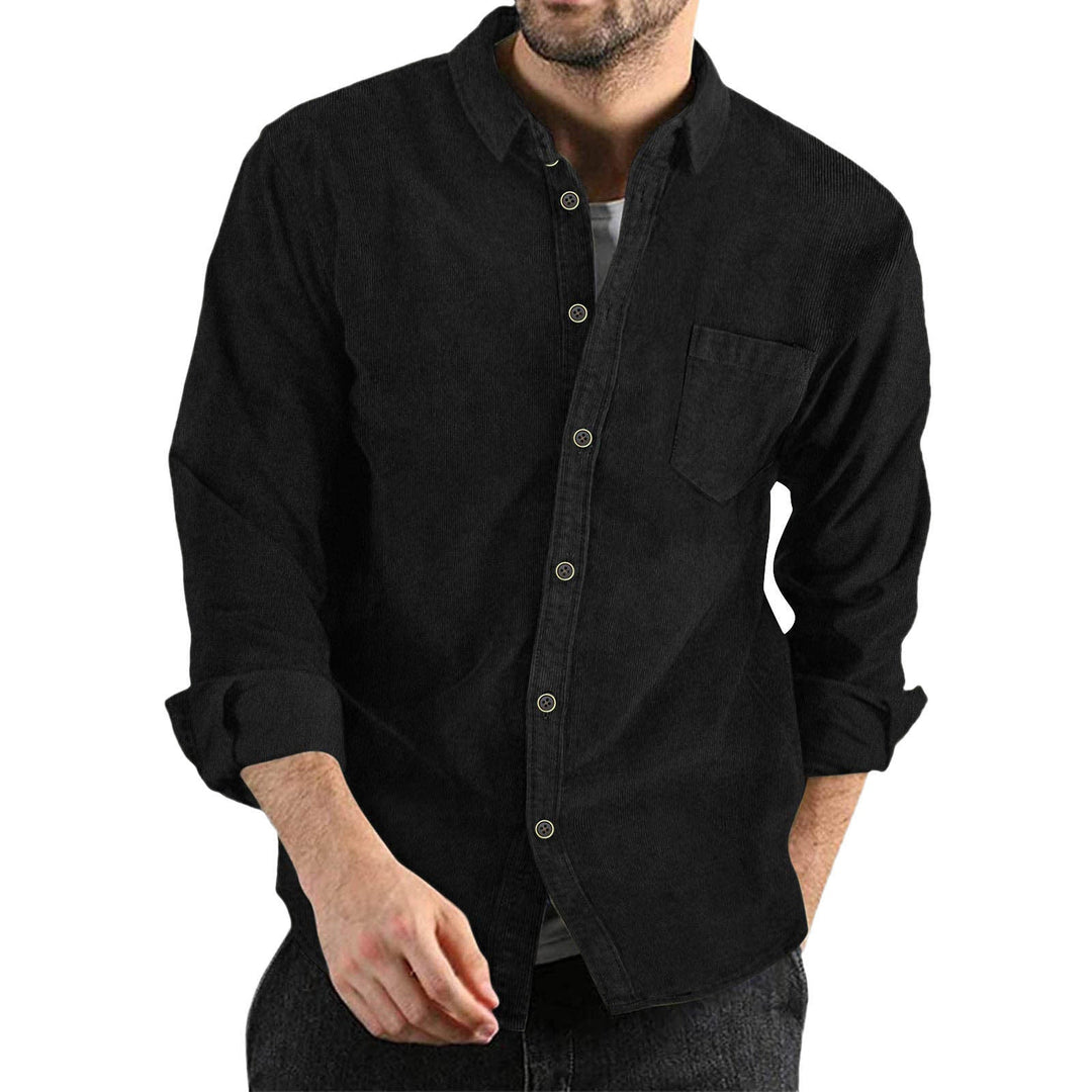 Men's Elegant Cord Shirt with Practical Chest Pocket Lune London