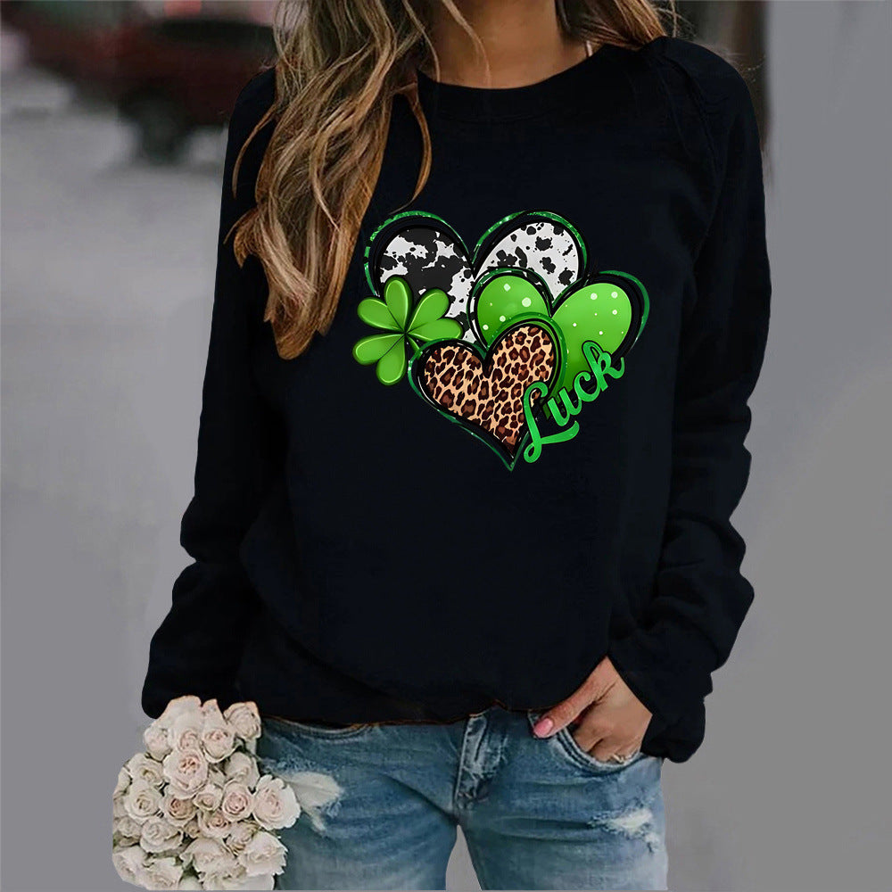 Sweat-shirt femme avec design de cœur créatif et motif accrocheur Chic & Stil