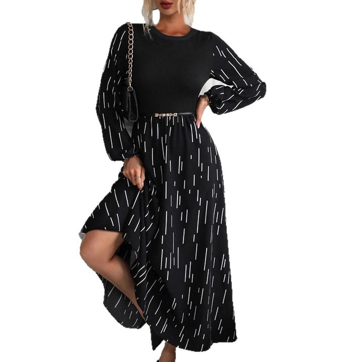 Maxi dress for women with colorful graphic pattern and elegant cut Lune London