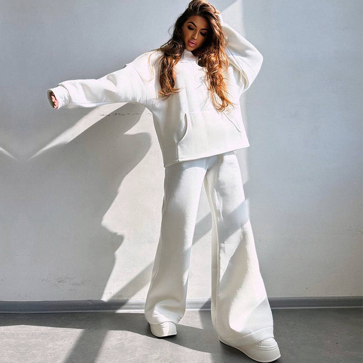 Women's casual hoodie and wide pants set Chic & Stil
