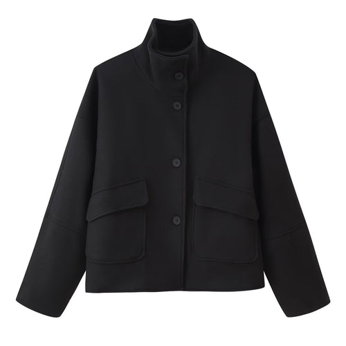Ladies soft and stylish transitional jacket with high collar Lune London