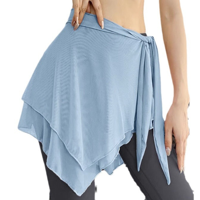 Women’s casual wrap skirt with asymmetrical hem and belt Lune London