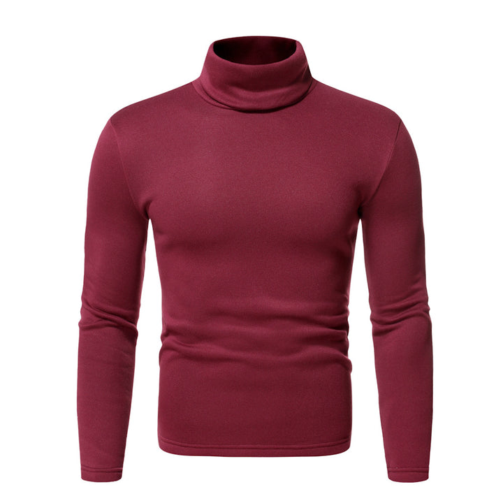 High-quality cotton blend turtleneck sweater for men with a fitted cut Lune London