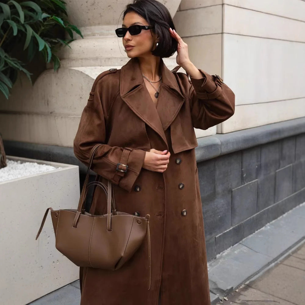 Fashion short jacket for women in biker style with large collar and belt detail Lune London