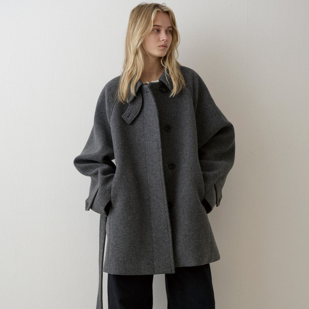 Manteau en laine matelassé pour femmes avec col élégant Chic & Stil